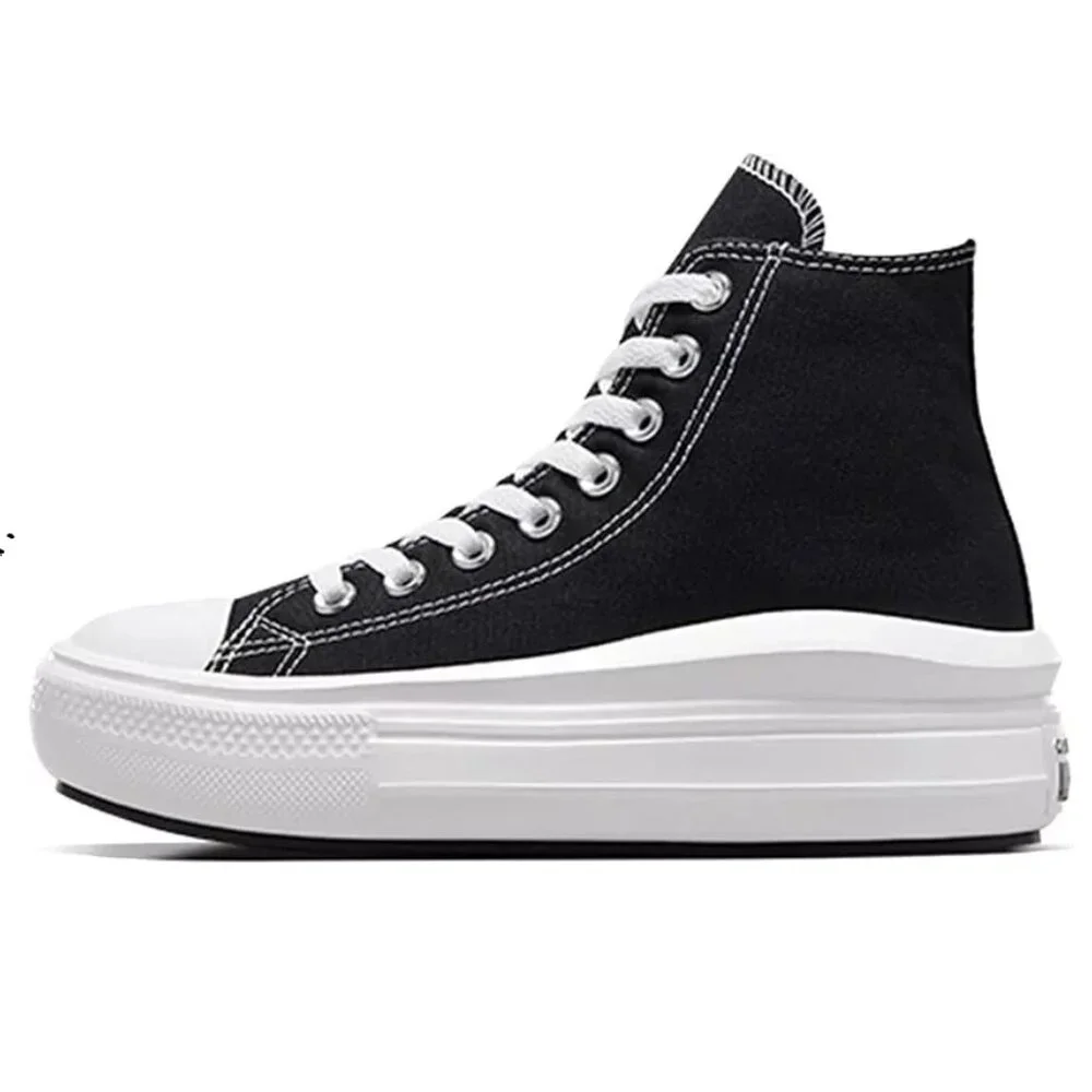Converse Chuck Taylor All Star Move Platform Hi Women's 9 Sneakers Black/White - Picture 6 of 11